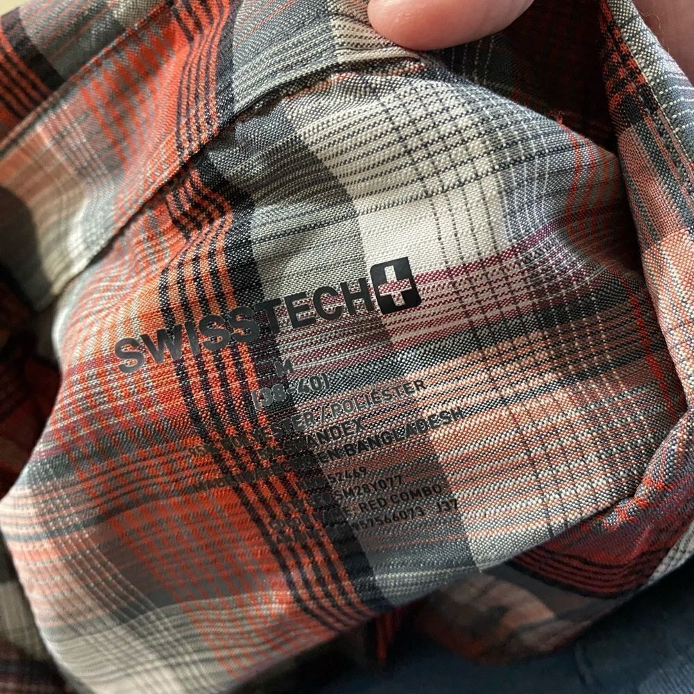 Swiss Tech Plaid Button Down Shirt - Picture 2 of 2